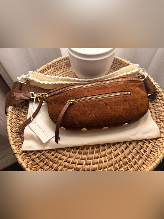 Hammitt Handbags - NWT Hammitt Suede Crossbody Belt Bag in Chocolate Diamond